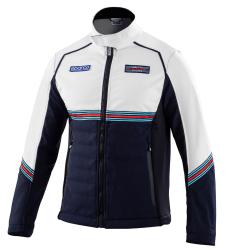 Softshellov bunda SPARCO Martini racing, modr - biela